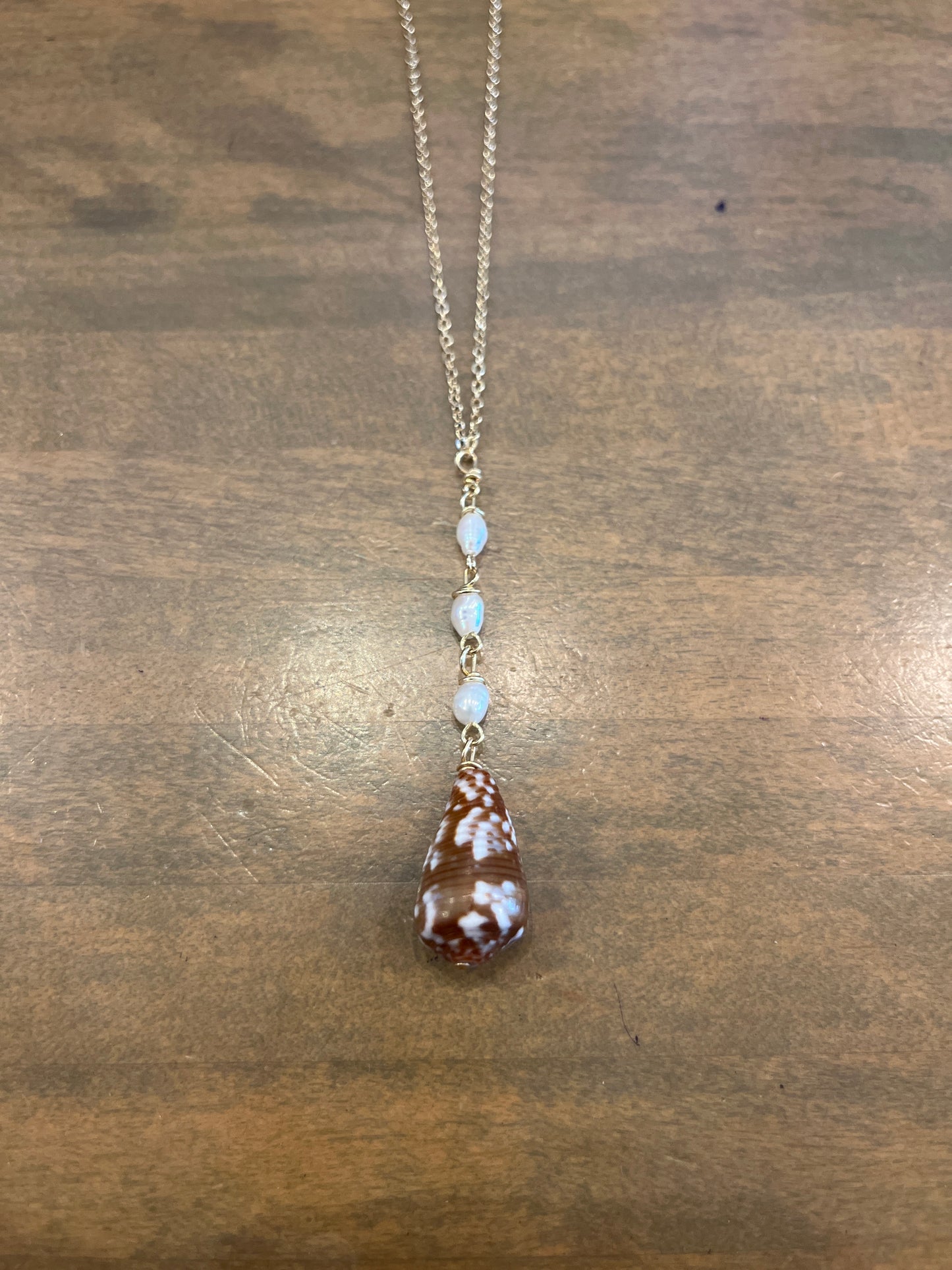 Pearl & Shell Y Necklace