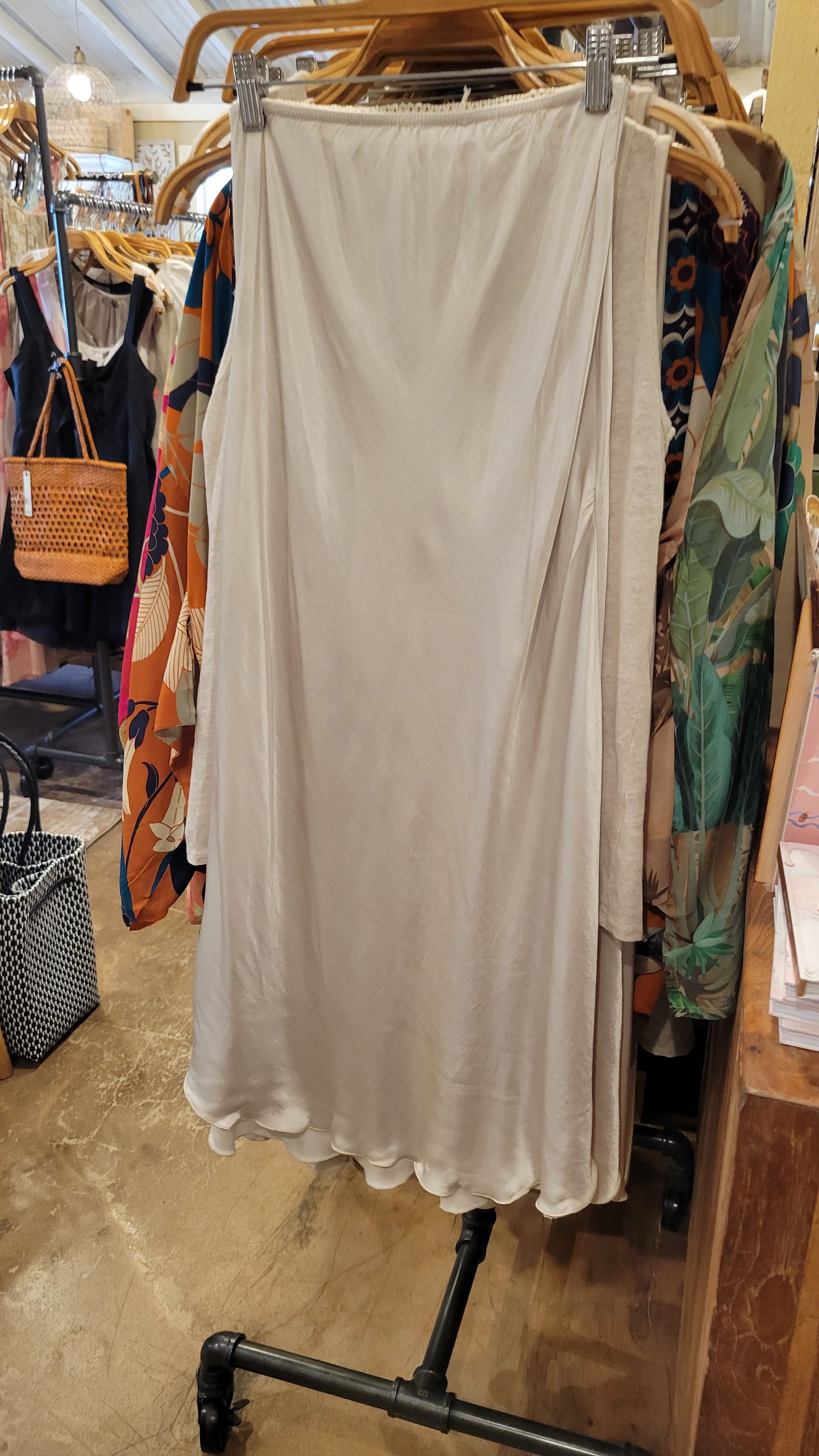 Shiny Slip Skirt