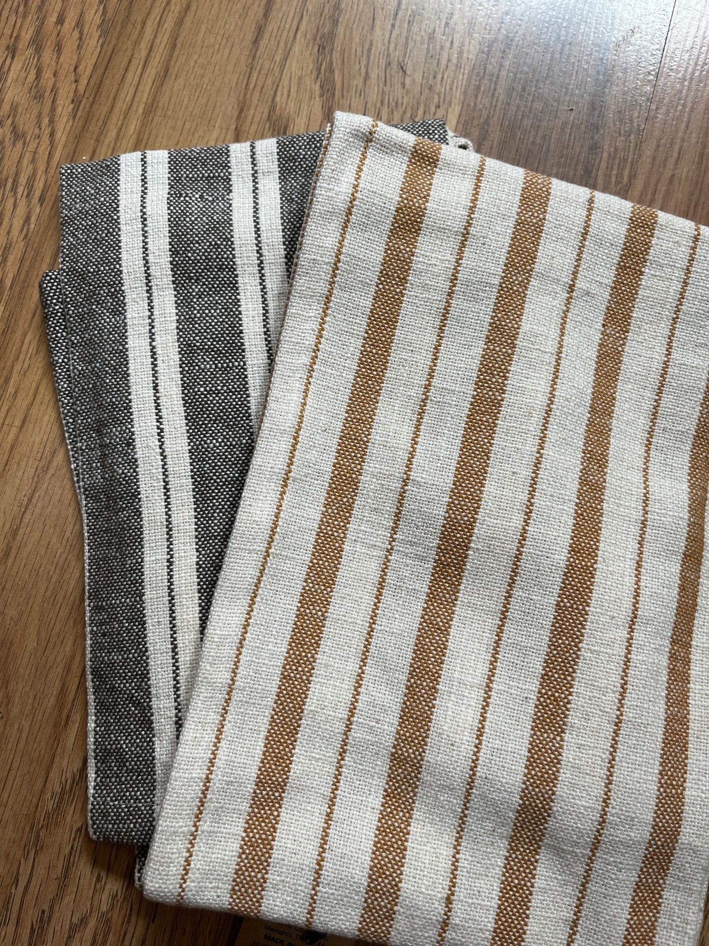 Woven Cotton Stripe Tea Towel