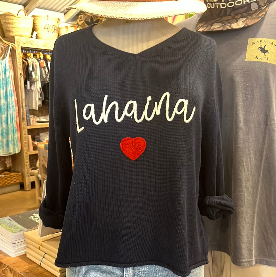 Lahaina V neck w Script