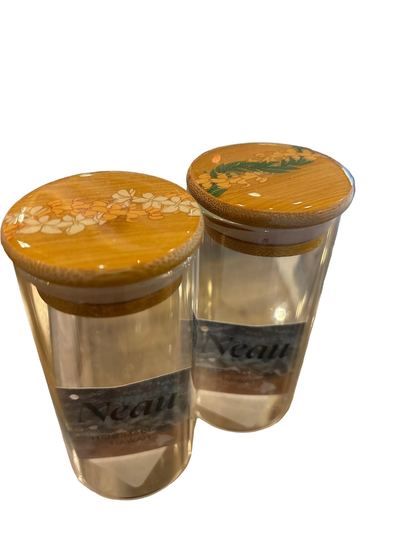 Floral Glass Jar 4 oz