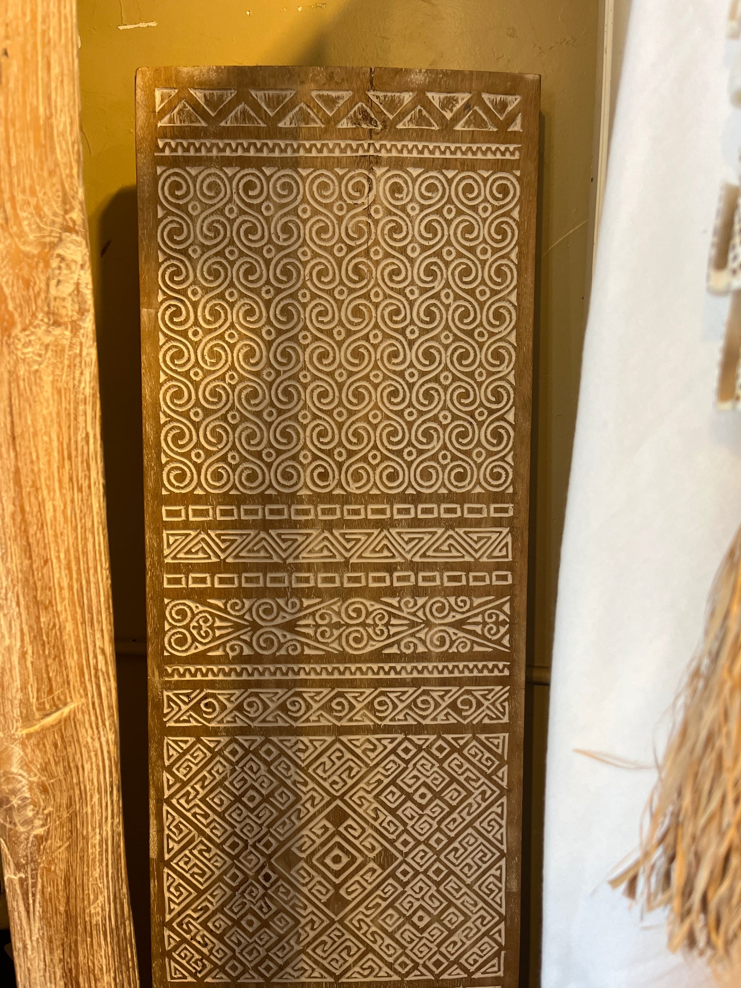 Timor Handcarved Teakwood Panel