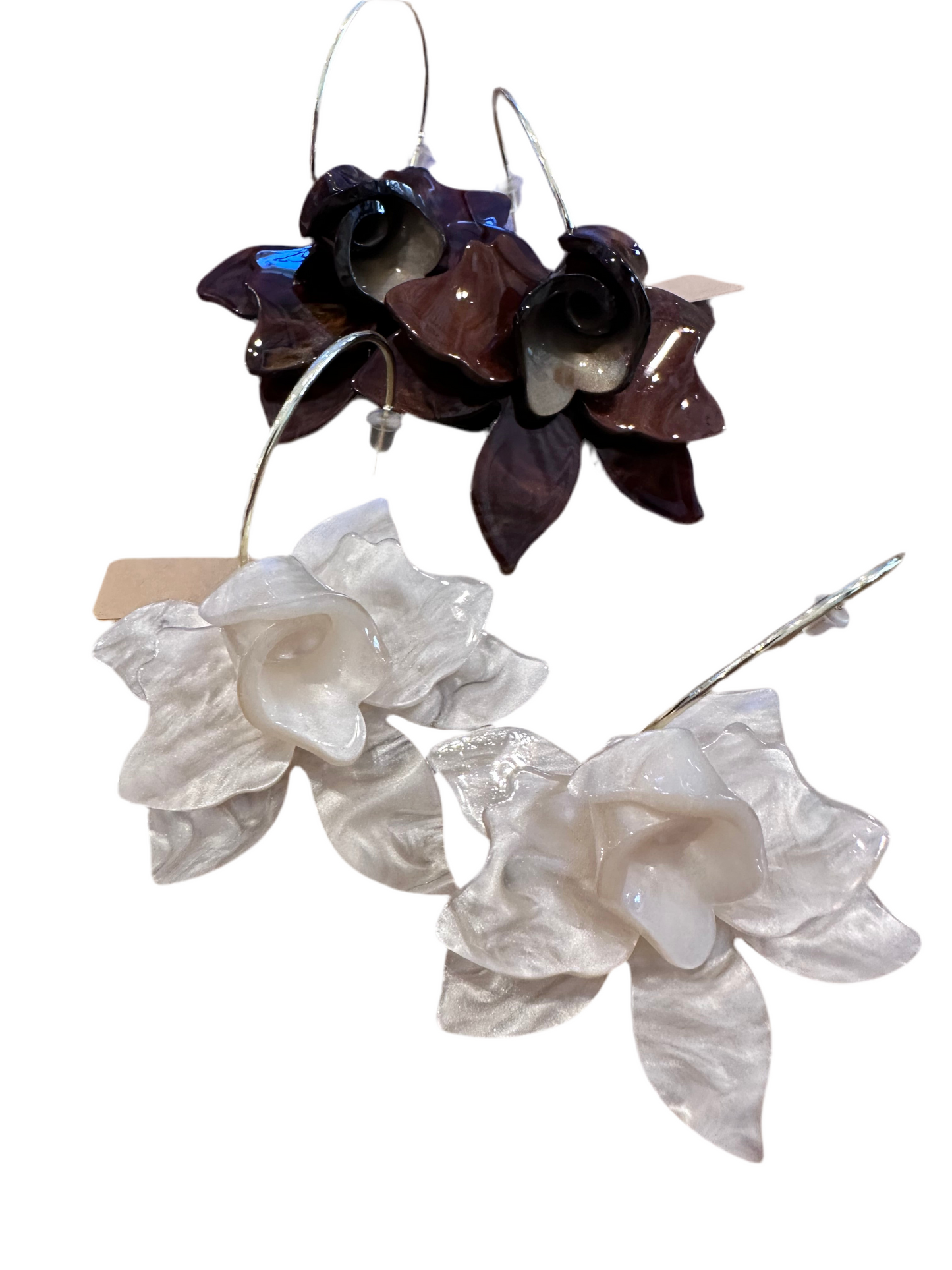 Orchid Hoop Earrings