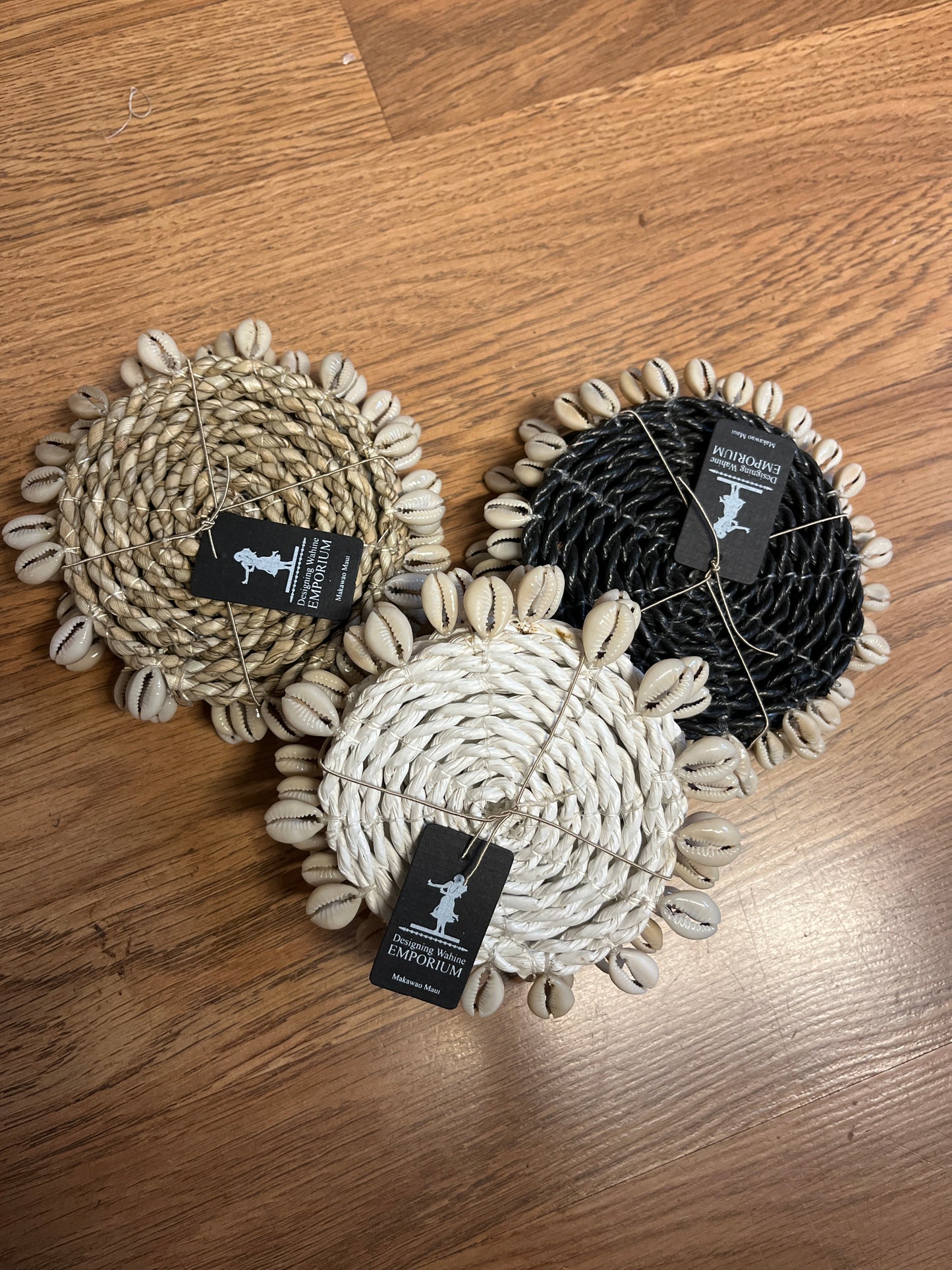 Cowrie Coasters Set/4