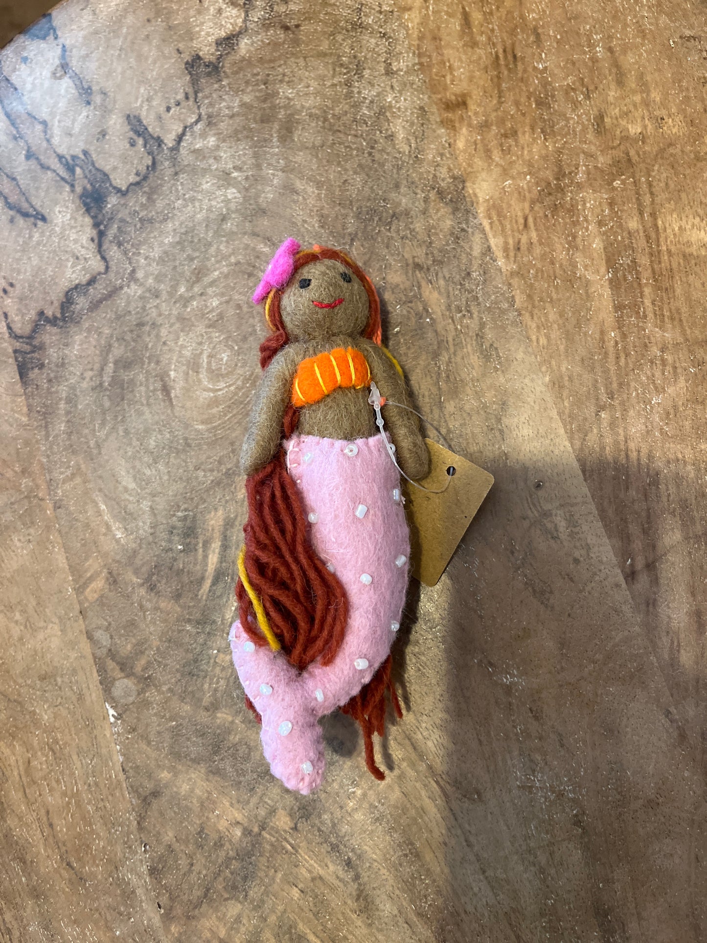 Pink Mermaid Felt Ornament