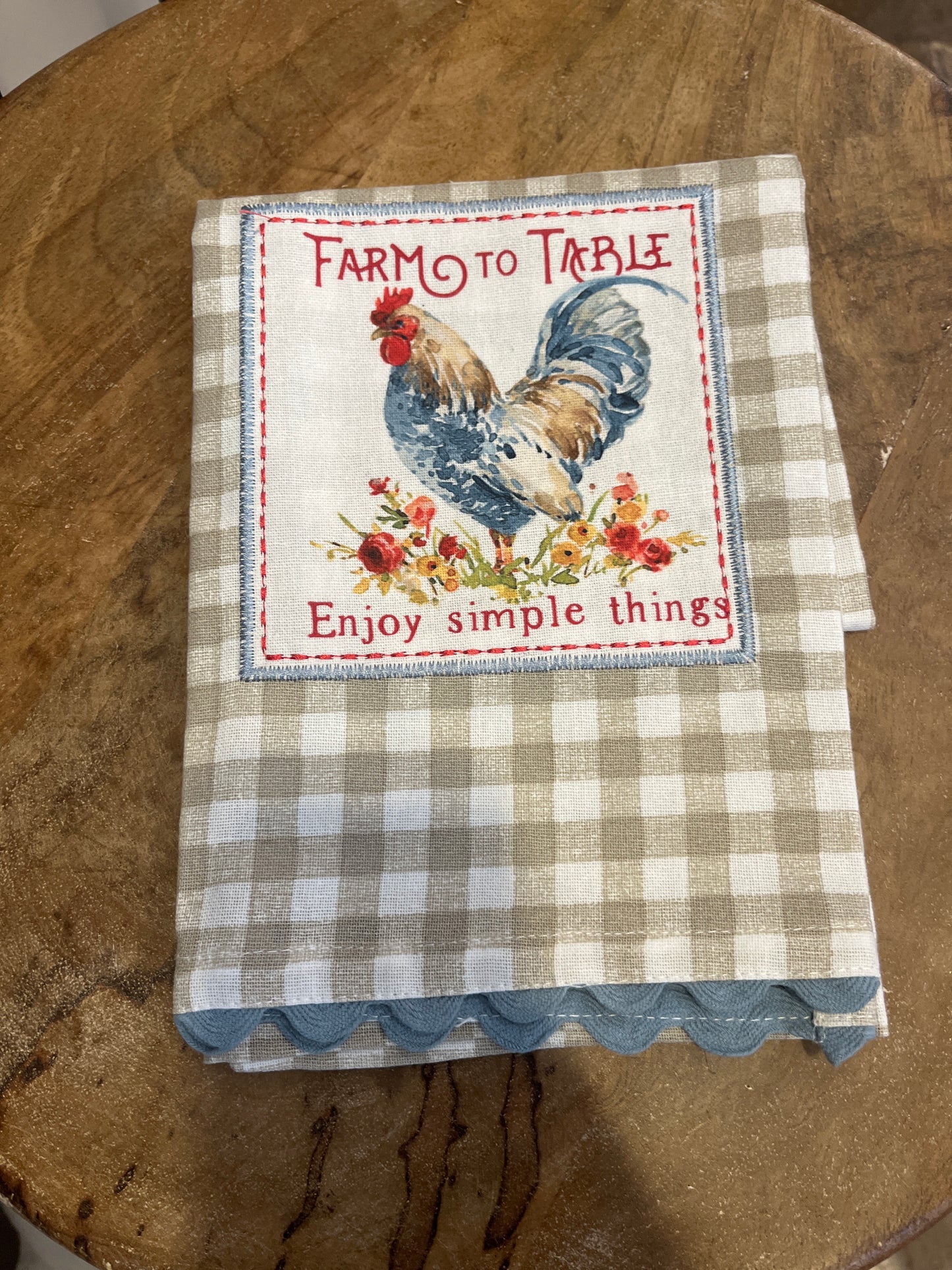 Countryside Rooster Tea Towel