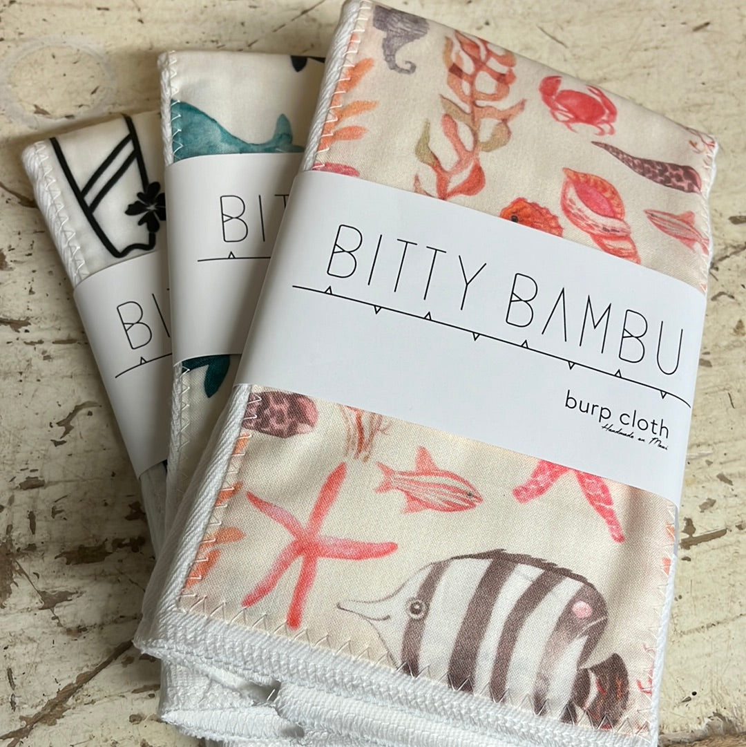 Bitty Bambu Burp Cloth-Maui Made