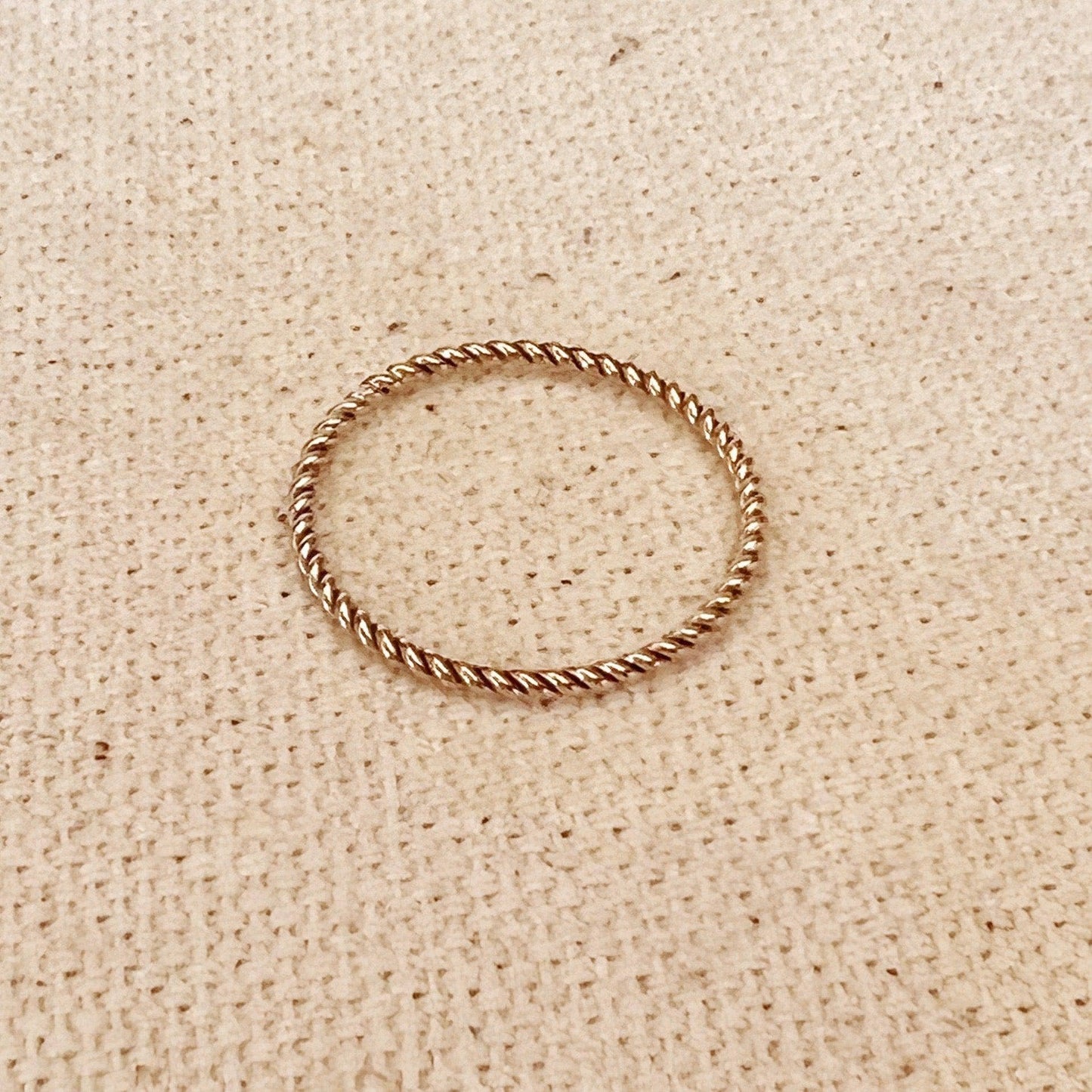 14K GF Twist 1mm Stacking Ring