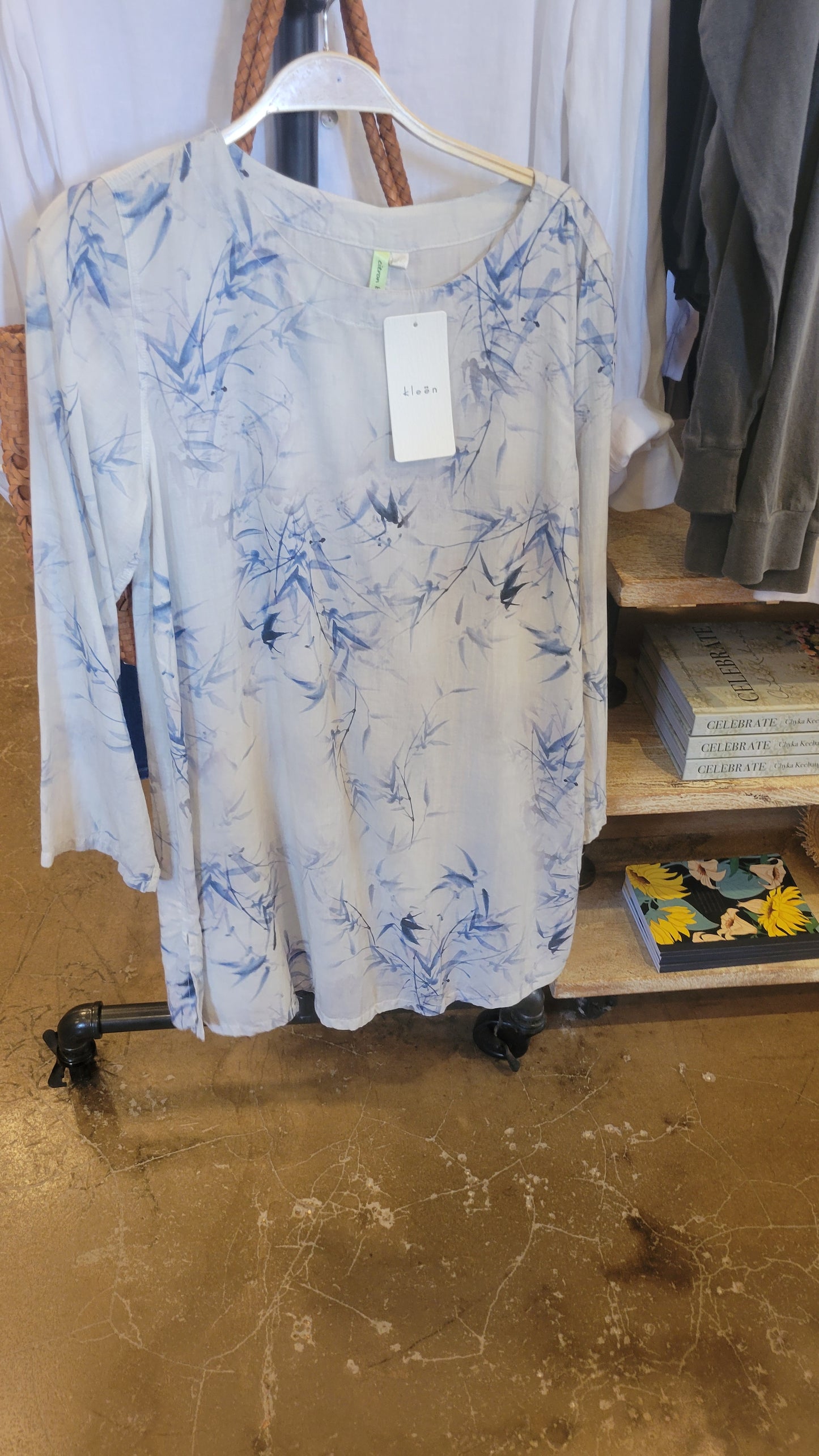 Bamboo Print LS Tunic