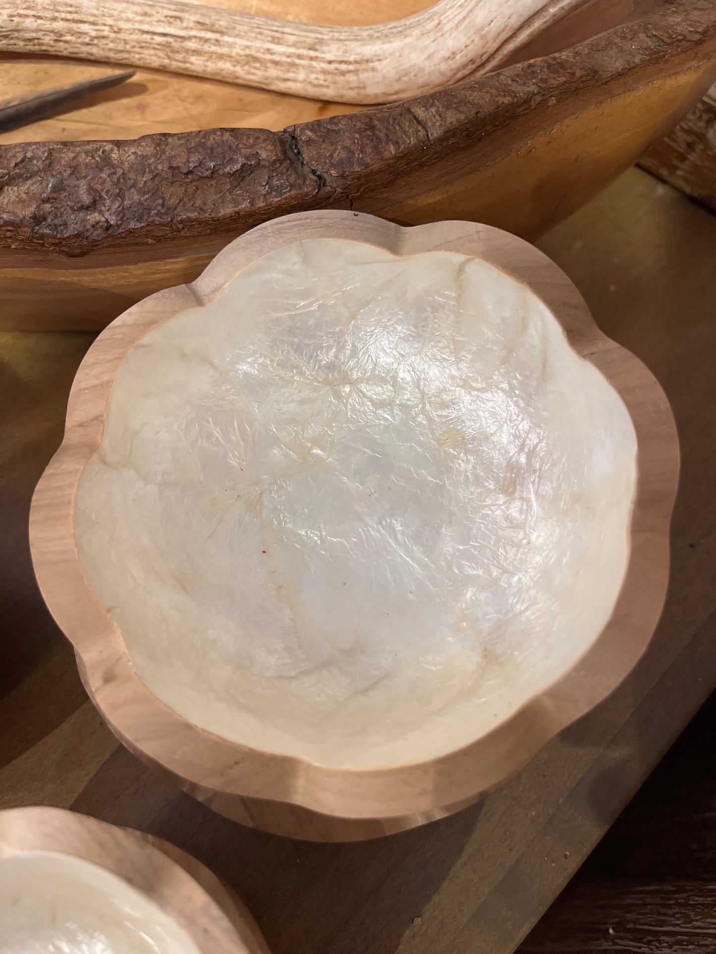 Large Flower MOP Bowl