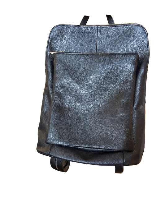Black Leather Backpack