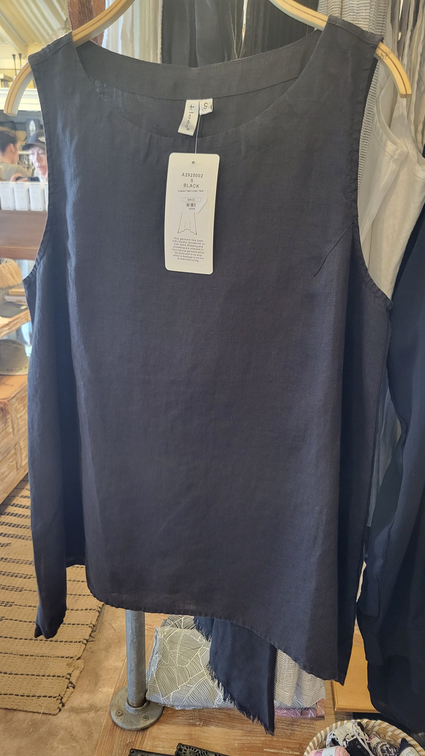 Uneven Hem Linen Tank