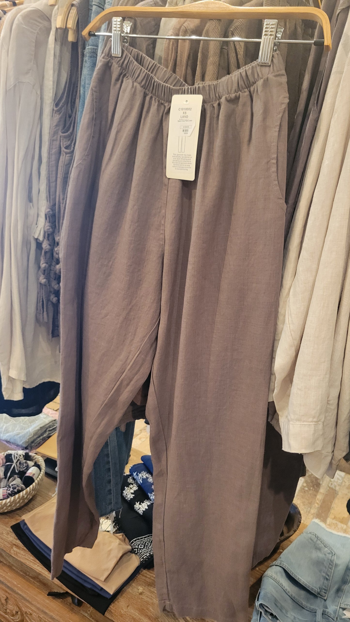 Basic Crop Pant Linen