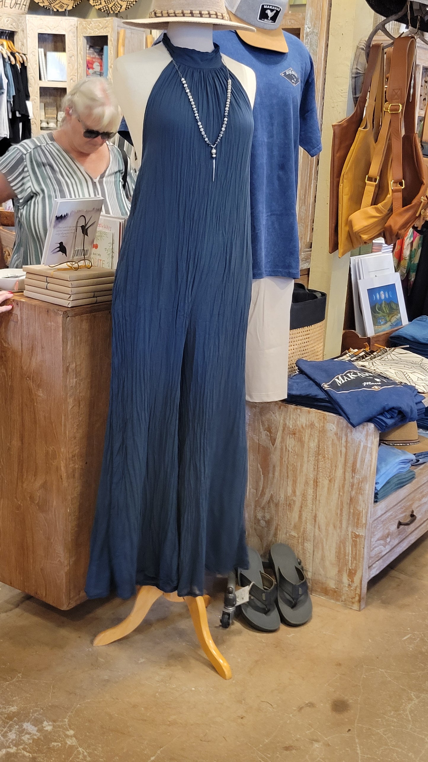 Crinkle Halter Jumpsuit