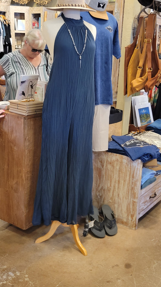 Crinkle Halter Jumpsuit