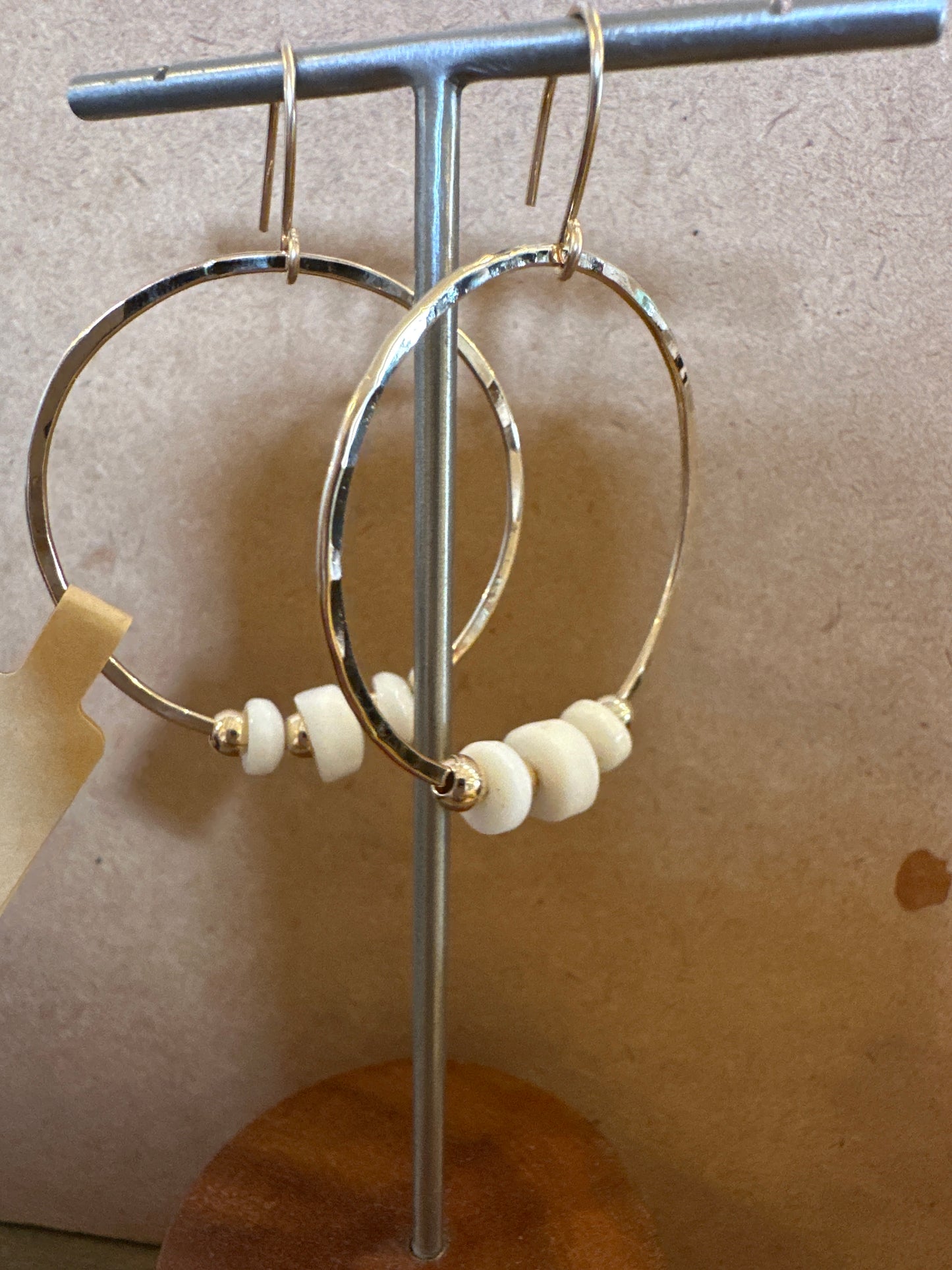 Sm Puka Gold Bead Earrings