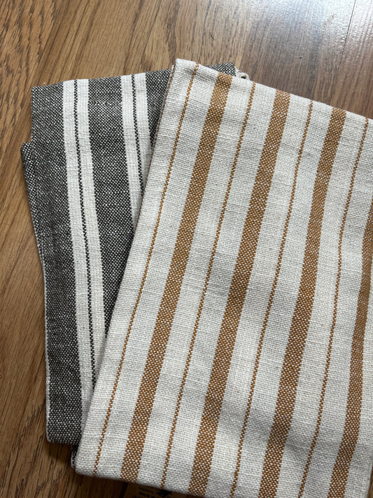 Woven Cotton Stripe Tea Towel
