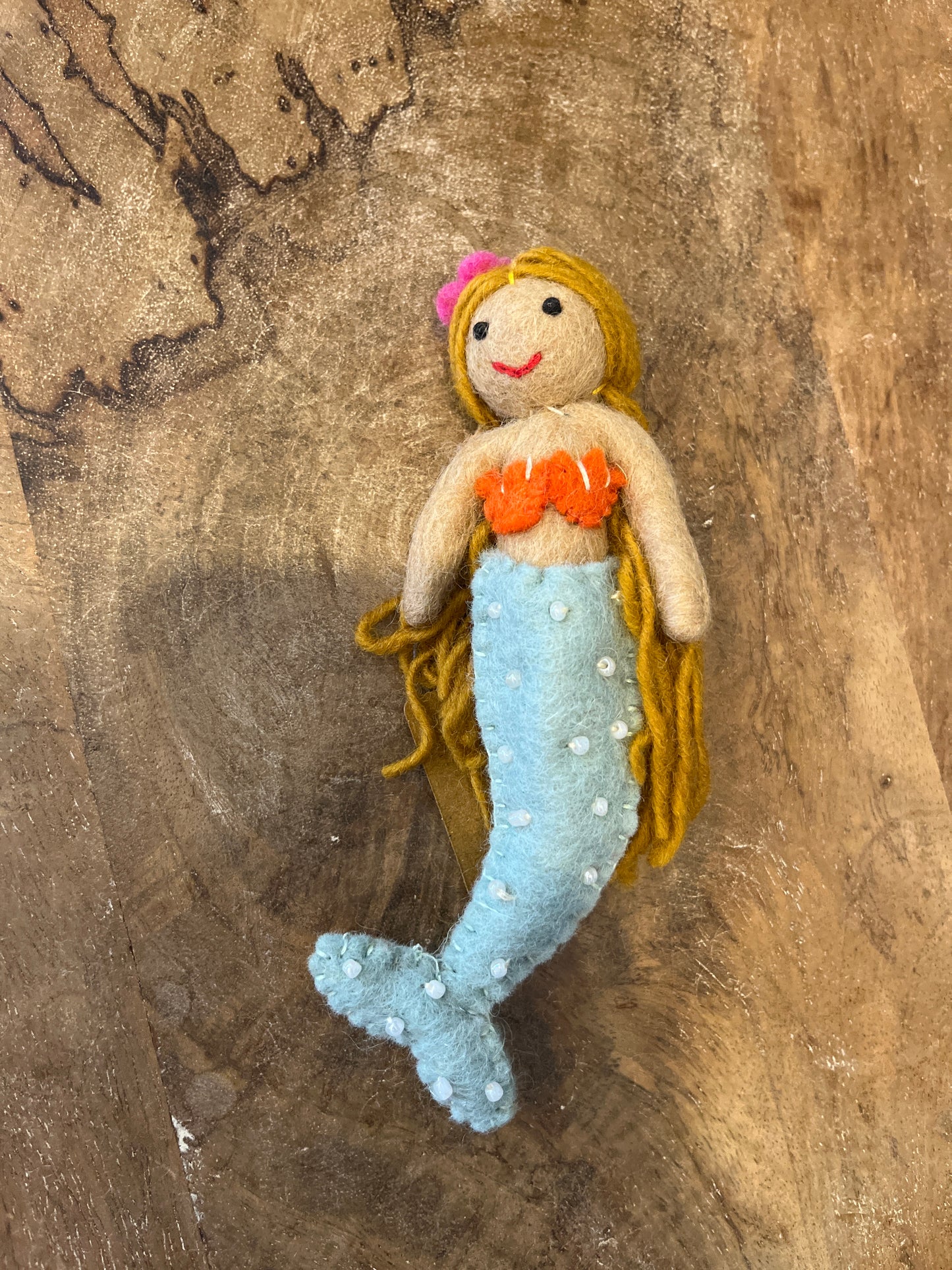 Blue Mermaid Felt Ornament