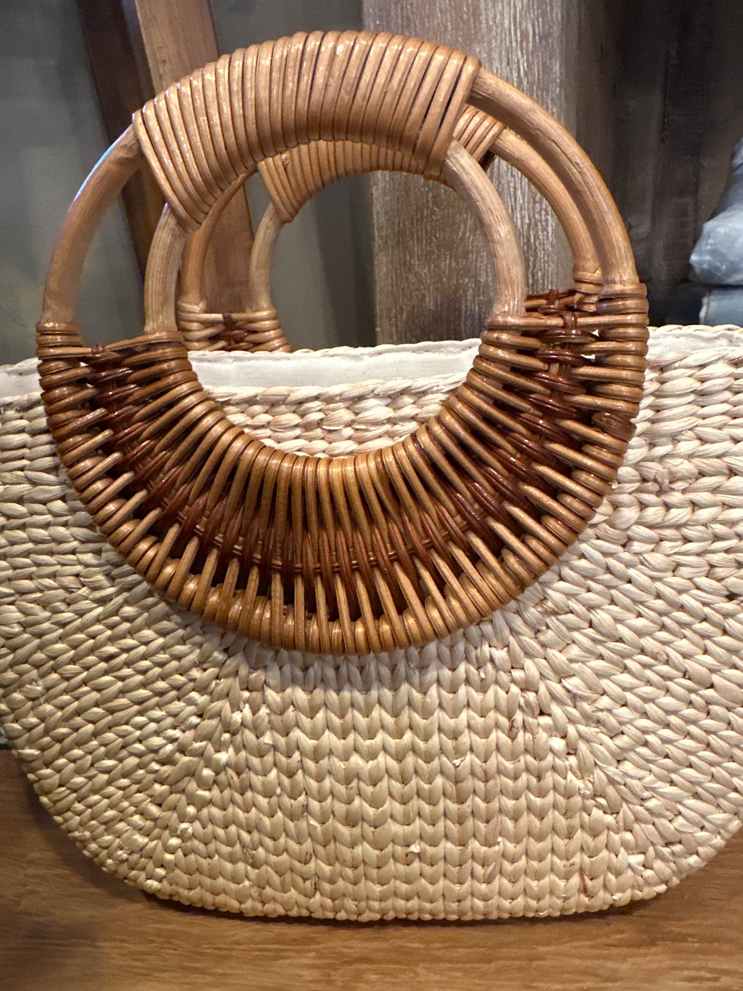 Hand Woven Rattan Clutch