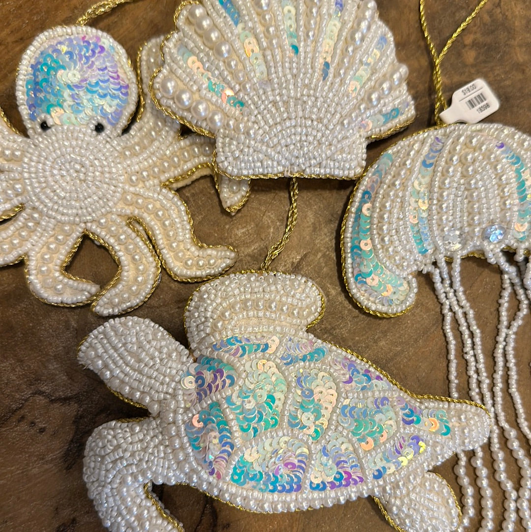 Pearl Shimmer Sealife Ornament