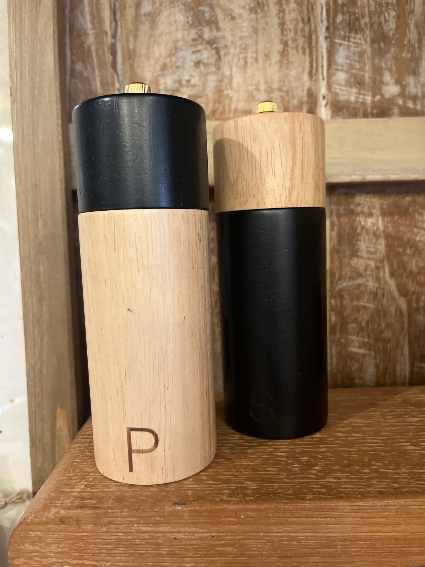 Rubber Wood S&P Mills set/2