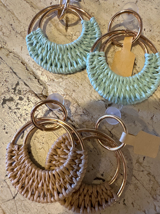 Woven Earrings Hoops