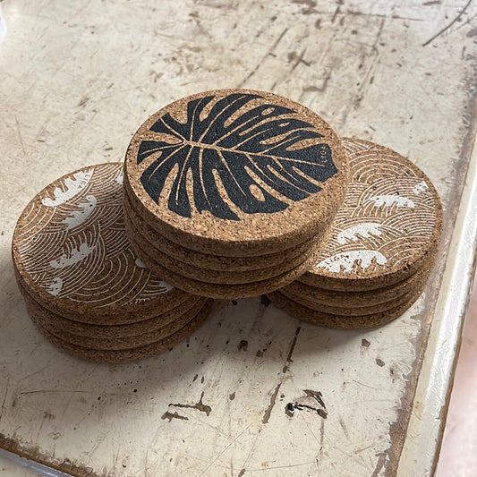Cork Coaster Set/4