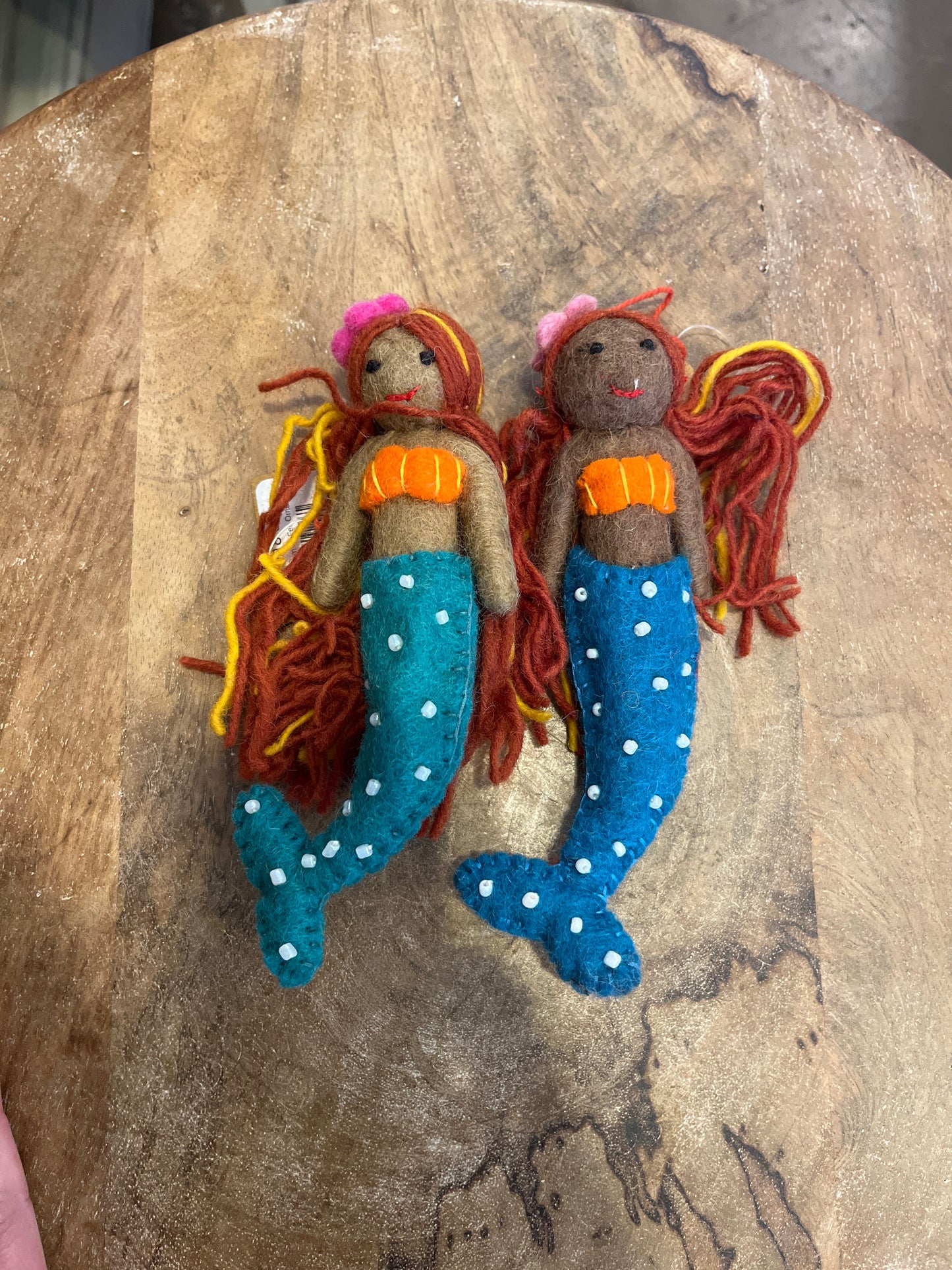 Teal Mermaid Felt Ornament