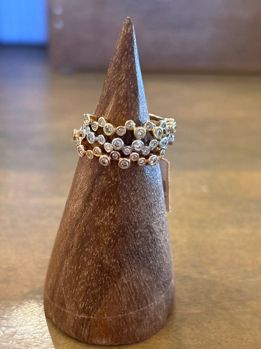 14K Diamond Bubble Ring