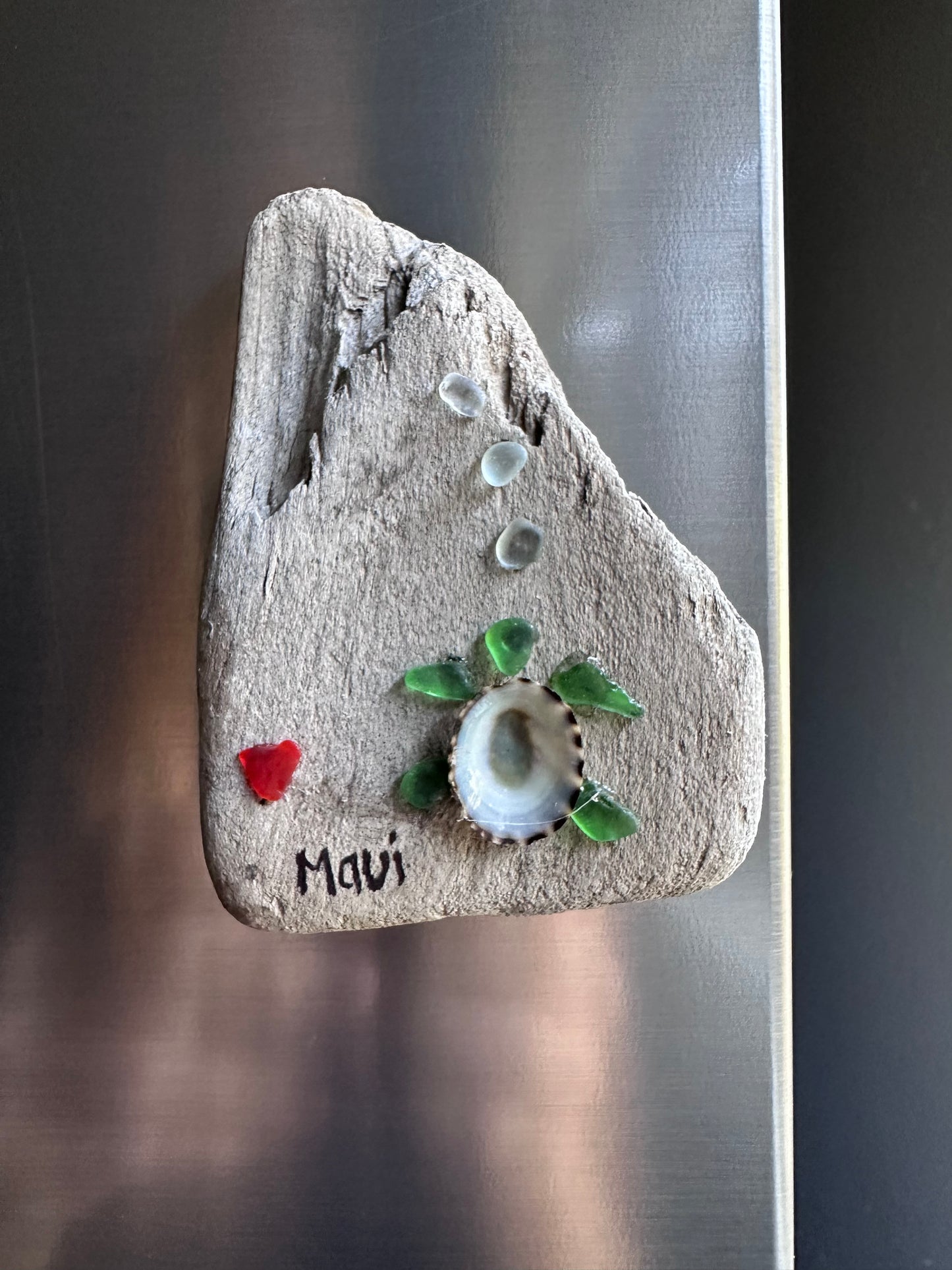 Driftwood Sea Glass Magnet