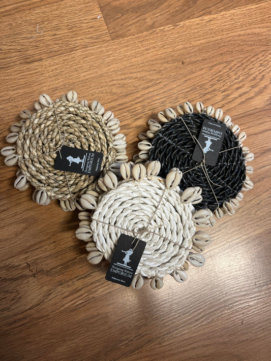 Cowrie Coasters Set/4