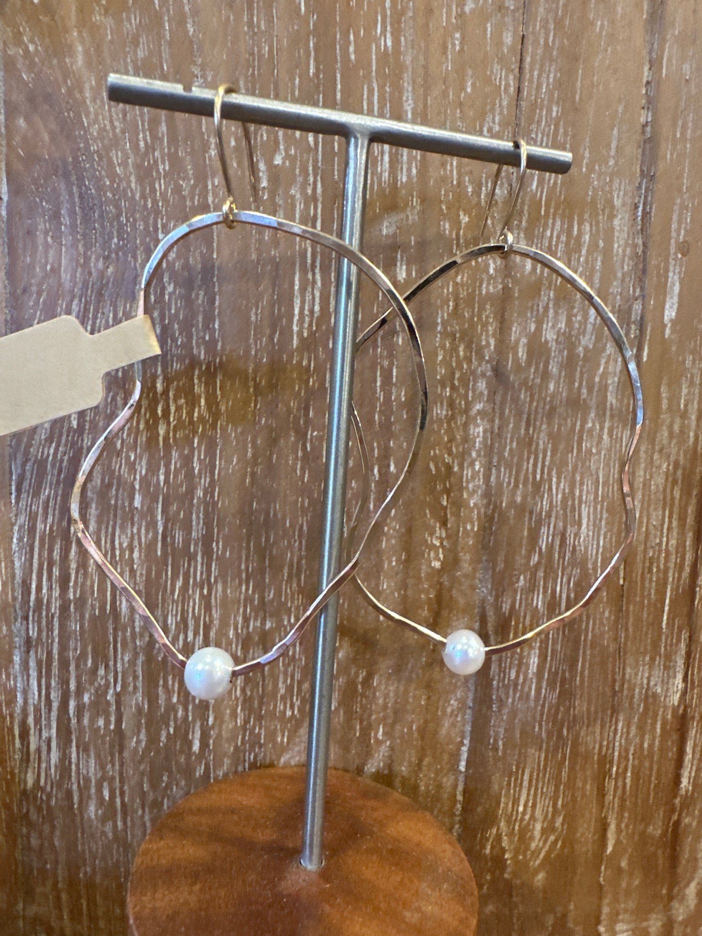 Med Organic Pearl Hoops GF