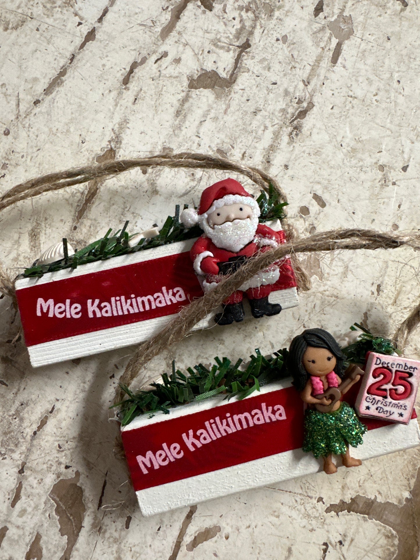 Santa Hula Ornament