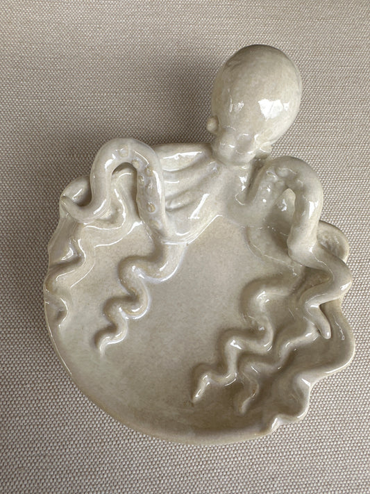 Stoneware Octopus Dish