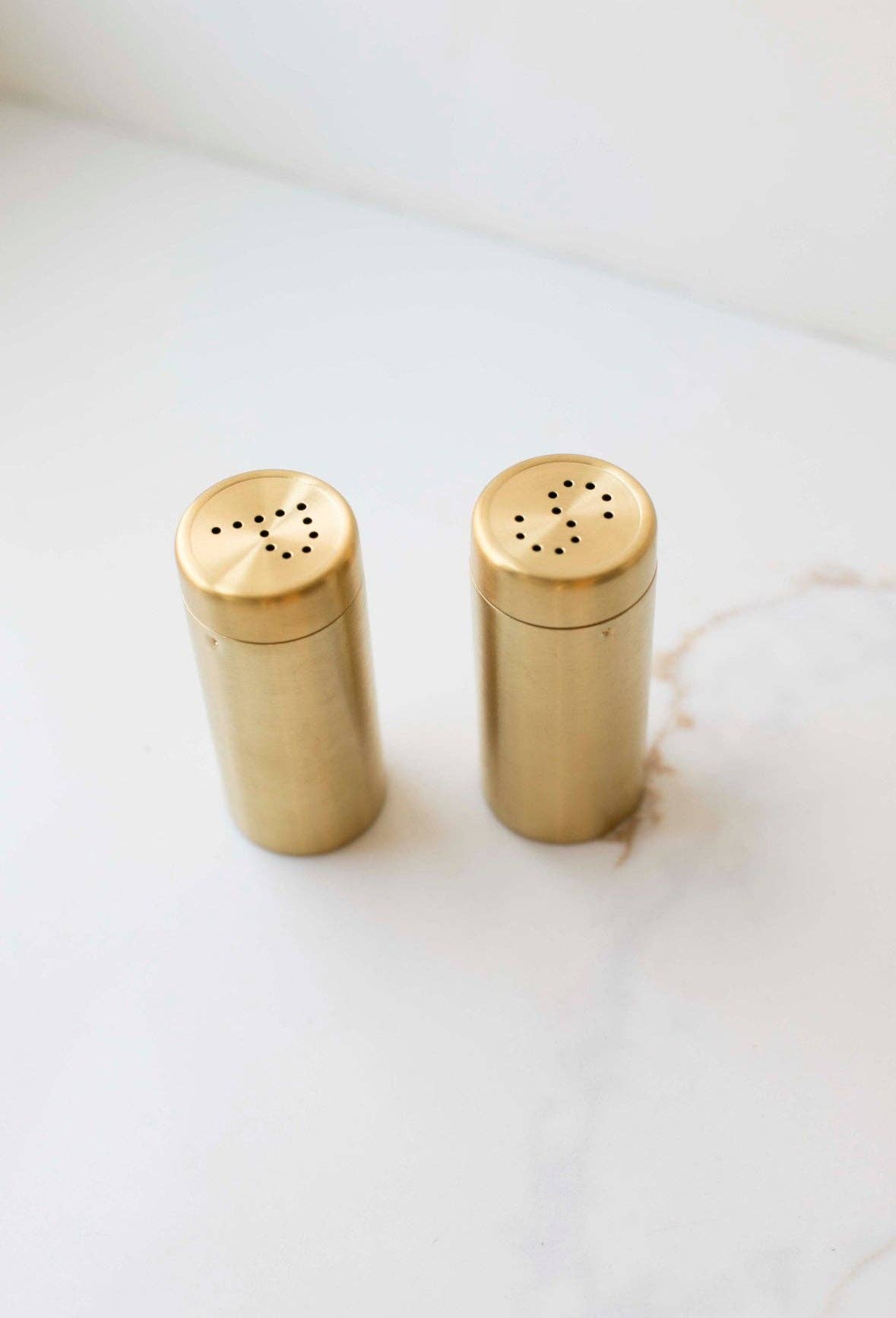 Brass Salt & Pepper Shakers set/2