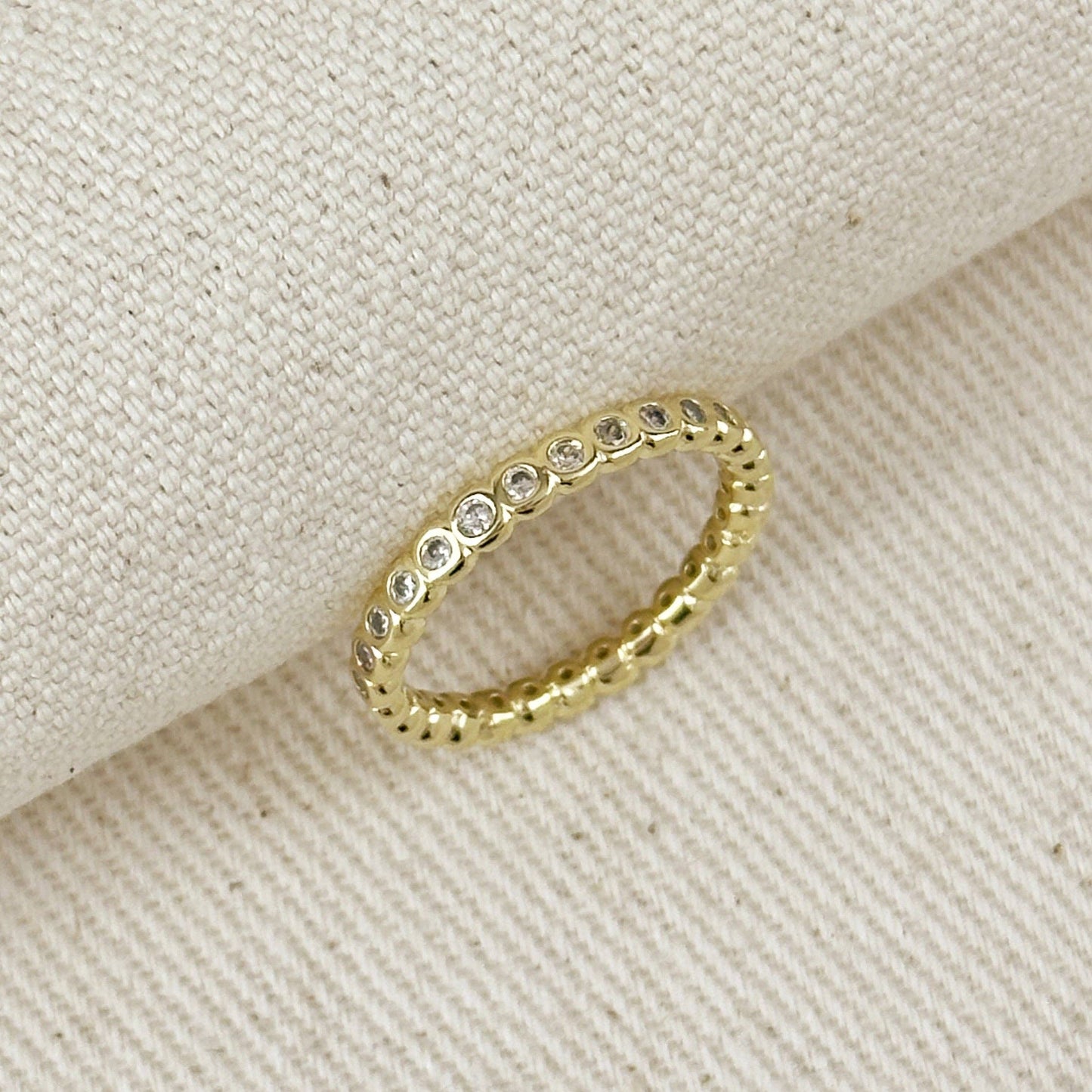 18K GF Bezel Eternity Ring