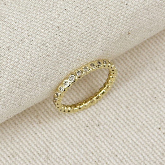 18K GF Bezel Eternity Ring