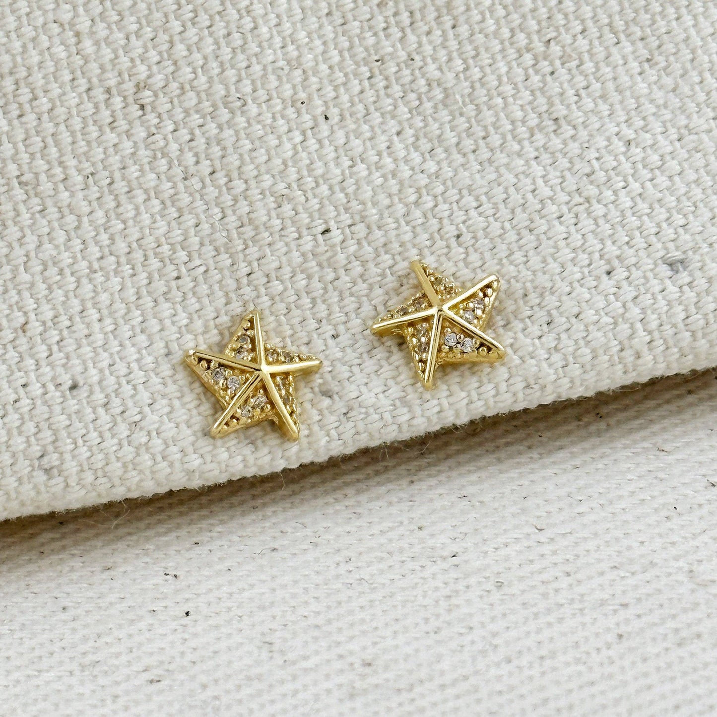18K GF Stella a Mulinello Studs