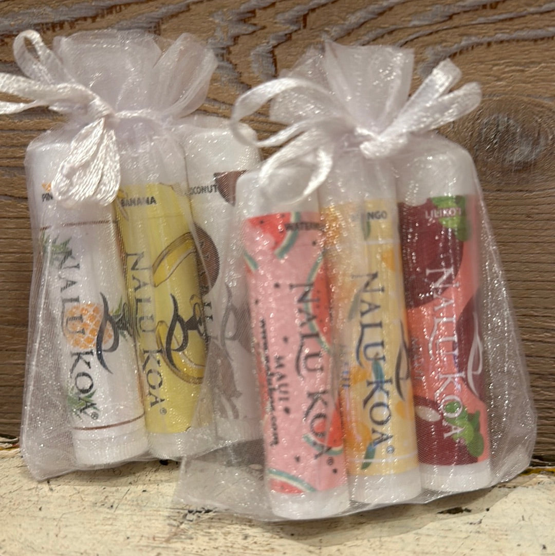 Nalu Koa Reef Safe Lip Balm Set/3
