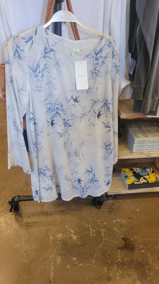 Bamboo Print LS Tunic