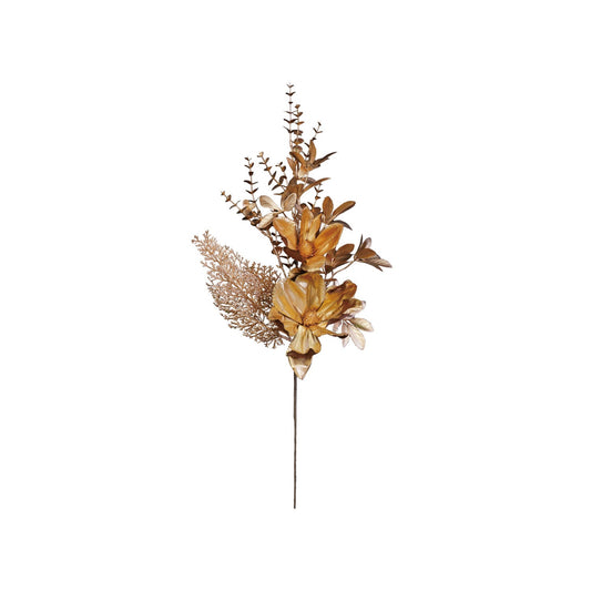 Faux Mixed Botanicals Spray with Magnolia Leaves & Berries